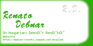 renato debnar business card